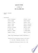 Collected Papers in Honor of Erik Kellerman Reed
