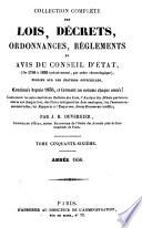 Collection complète des lois, décrets d'intérêe général, traités internationaux, arrêtés, circulaires, instructions, etc