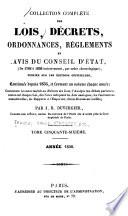 Collection complète des lois, décrets d'intérêt général, traités internationaux, arrêtés, circulaires, instructions, etc