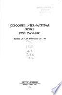 Coloquio internacional sobre José Cadalso, Bolonia, 26-29 de Octubre de 1982