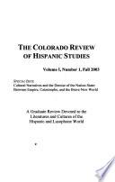 Colorado review of Hispanic studies