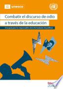 Combatir el discurso de odio a través de la educación