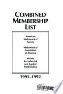 Combined Membership List, 1991-92