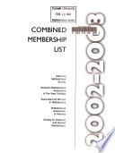 Combined Membership List, 2002-2003