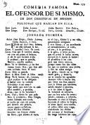 Comedia Famosa. El Ofenso De Si Mismo