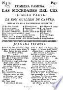 Comedia Famosa. Las Mocedades Del Cid