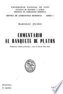 Comentario al Banquete de Platón