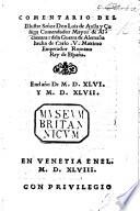 Comentario ... dela Guerra de Alemana hecha de Carlo .V. Maximo Emperador Romano, Rey de España. Enel año de M.D.XLVI y M.D.XLVII. (Carta del serenissimo Rey de Romanos ... sobre el sucesso de Boemia.).