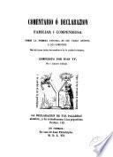 Comentario o declarazión familiar i compendiosa, sobre la primera epístola de San Pablo Apóstol a los corintios