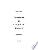 Comentarios al cantar de los cantares