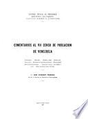 Comentarios al VII censo de población de Venezuela