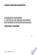 Comercio exterior y técnicas de negociaciones económicas internacionales