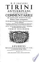 Commentarius in sacram scripturam. Editio novissima prioribus emendatior