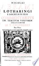 Commentarius in tertium volumen orationum Ciceronis
