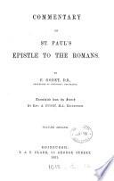 Commentary on st. Paul's Epistle to the Romans, tr. by A. Cusin
