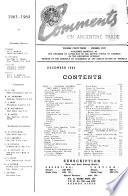 Comments on Argentine Trade