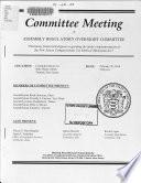 Committee Meeting of Assembly Regulatory Oversight Committee