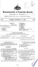 Commonwealth of Australia Gazette