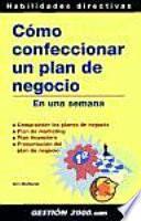Cómo confeccionar un plan de negocio en una semana