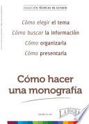 Cómo hacer una monografía