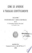 Cómo se aprende a trabajar científicamente