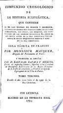 Compendio cronológico de la historia eclesiástica...