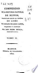Compendio de la historia natural de Buffon, clasificado según el sistema de Linneo