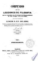 Compendio de las lecciones de filosofía