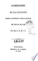 Compendio de las lecciones sobre la retórica y bellas letras de Hugo Blair