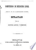 Compendio de medicina legal
