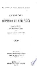 Compendio de metafisica