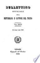 Compendio del bullettino officiale del cantone ticino