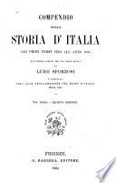 Compendio della storia d'Italia dai primi tempi sino all'anno 1850