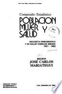 Compendio estadístico--población, mujer y salud: Región Chavín