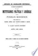 Complemento de las instituciones políticas y jurídicas