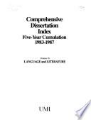Comprehensive Dissertation Index