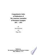 Comprehensive Index of Publications of the American Association of Petroleum Geologists, 1971-1975