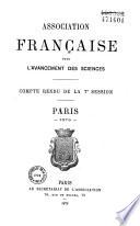 Compte rendu de la ... session - Association française pour l'avancement des sciences
