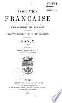 Compte rendu de la ... session - Association française pour l'avancement des sciences