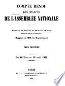 Compte rendu des séances des l'Assemblée nationale