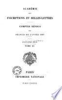 Comptes rendus des séances de l'année - Académie des inscriptions et belles-lettres