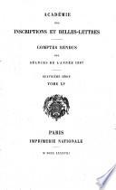 Comptes rendus des séances de l'année ...