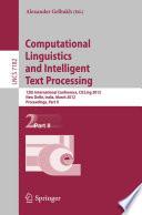 Computational Linguistics and Intelligent Text Processing