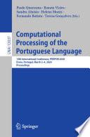 Computational Processing of the Portuguese Language
