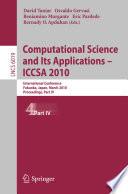 Computational Science and Its Applications - ICCSA 2010