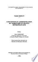 Conception et administration du territoire en France métropolitaine