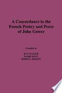 Concordance to the French Poetry and Prose of John Gower
