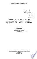 Concordancias del Quijote de Avellaneda