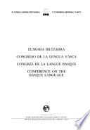 Conference on the Basque Language