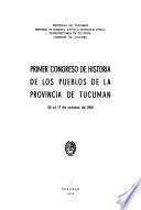 Congreso de Historia de los Pueblos de la Provincia de Tucumán